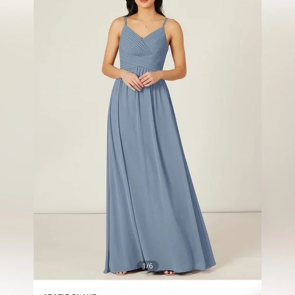 dusty blue bridesmaid dresses short Gucci Logo Silk Pleated Porcelain Garden Midi Dress Ivory Blue